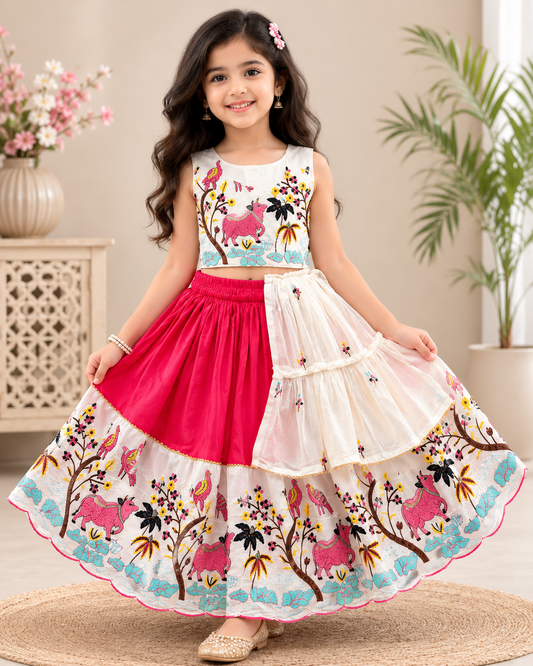 POUR KHADI LEHENGA CHOLI