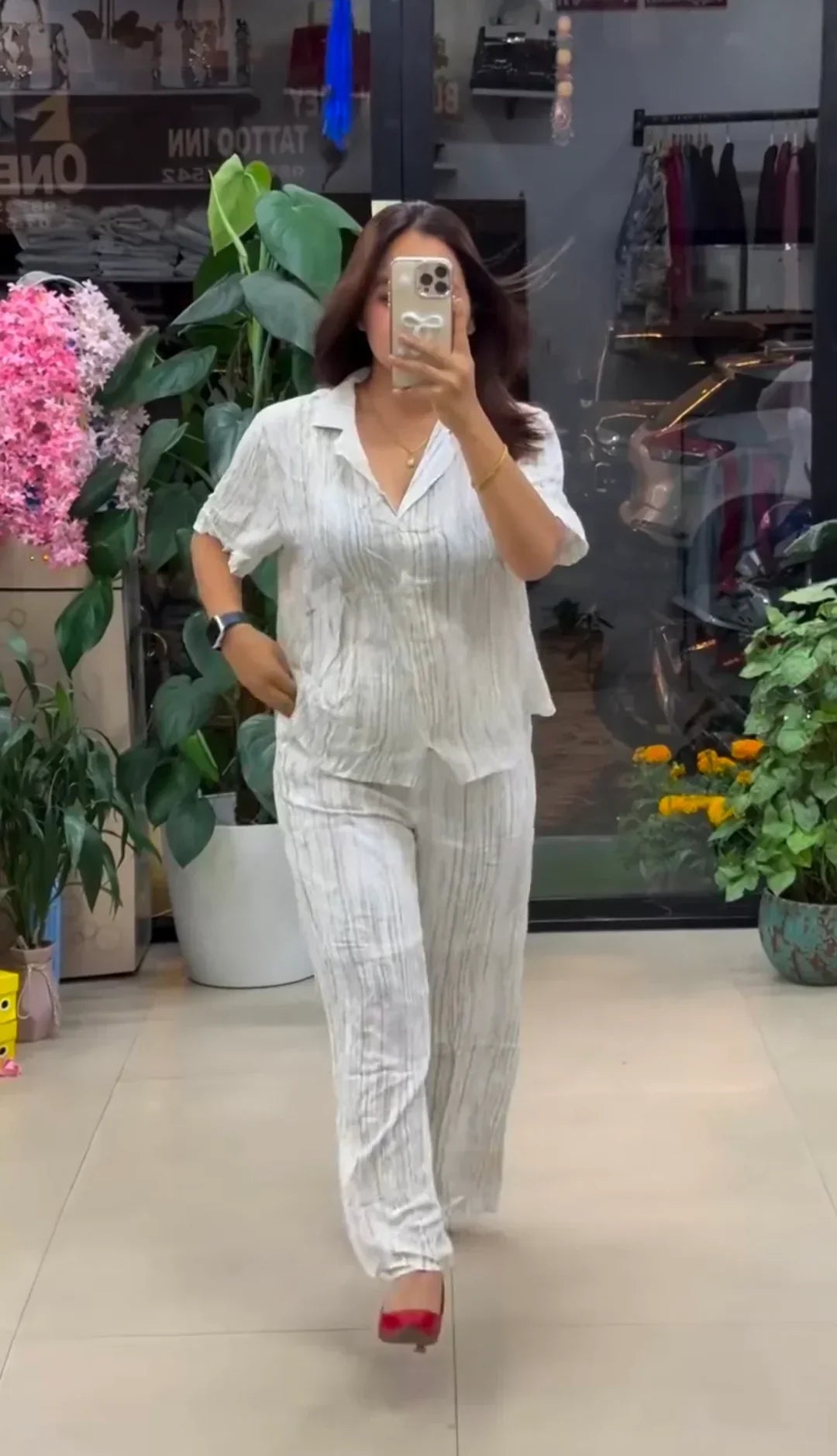 Designer Pure Linen Co-ord Set