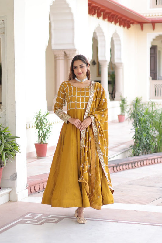 Royal Zari Work Anarkali Suit