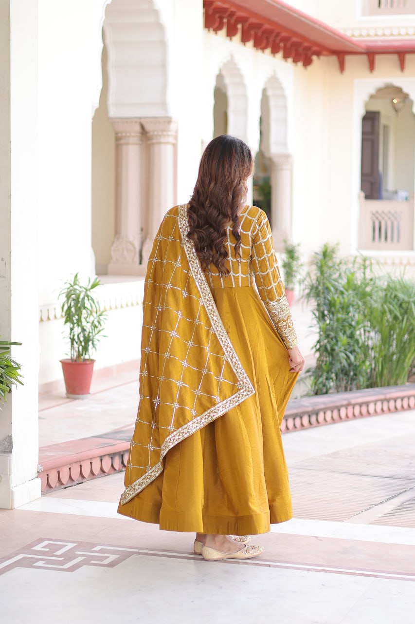 Royal Zari Work Anarkali Suit