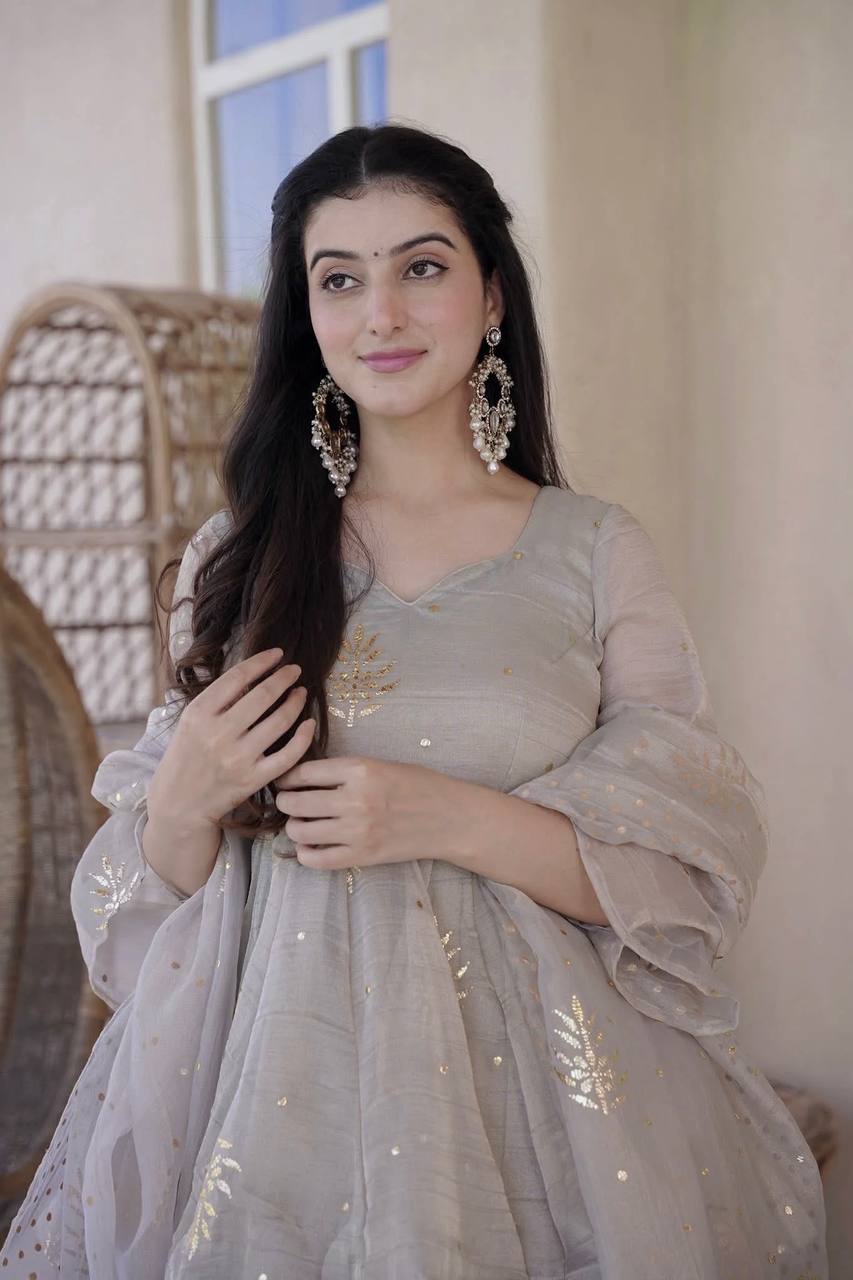 Ivory Elegance Embroidered Sharara Set