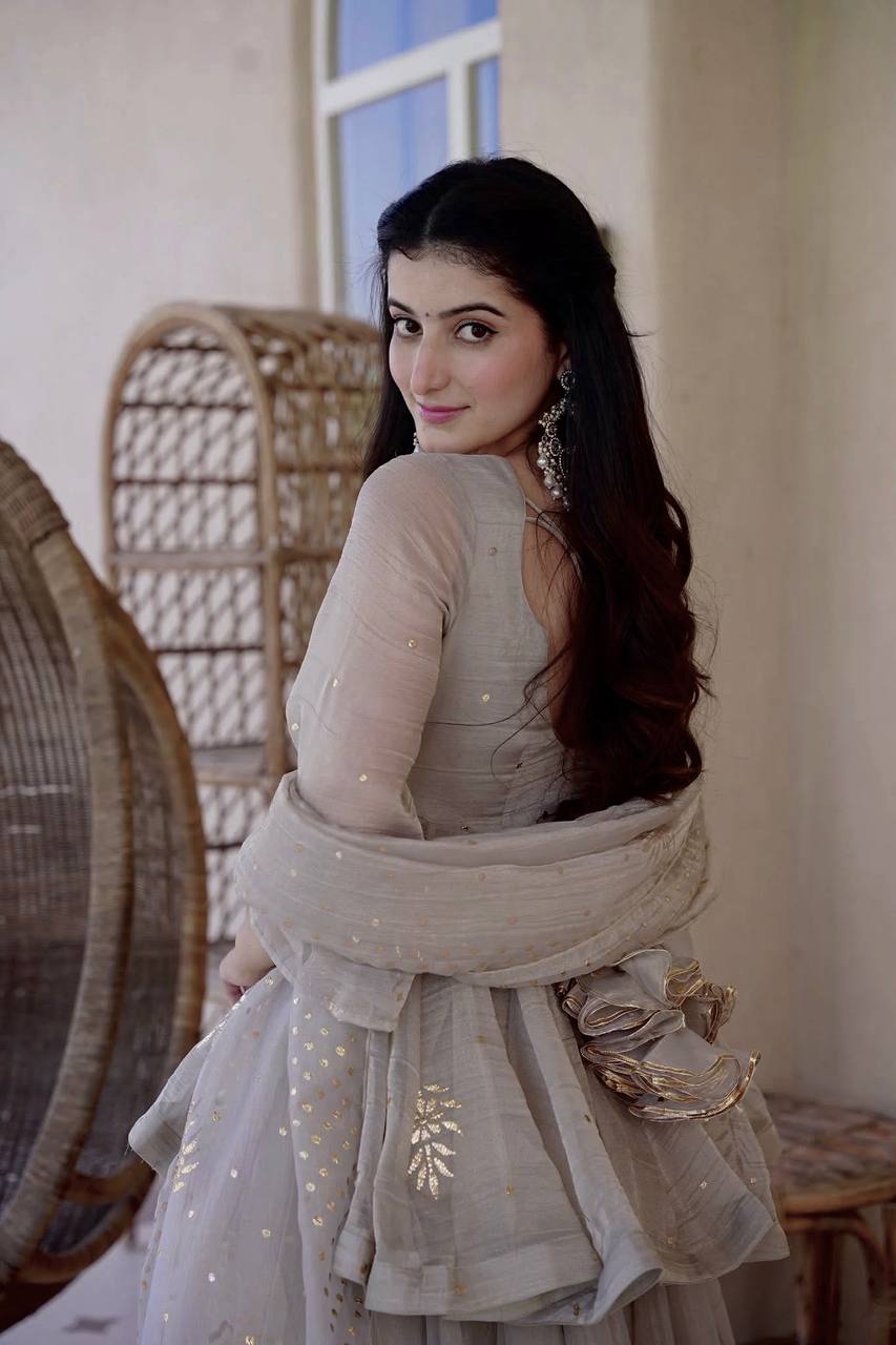 Ivory Elegance Embroidered Sharara Set