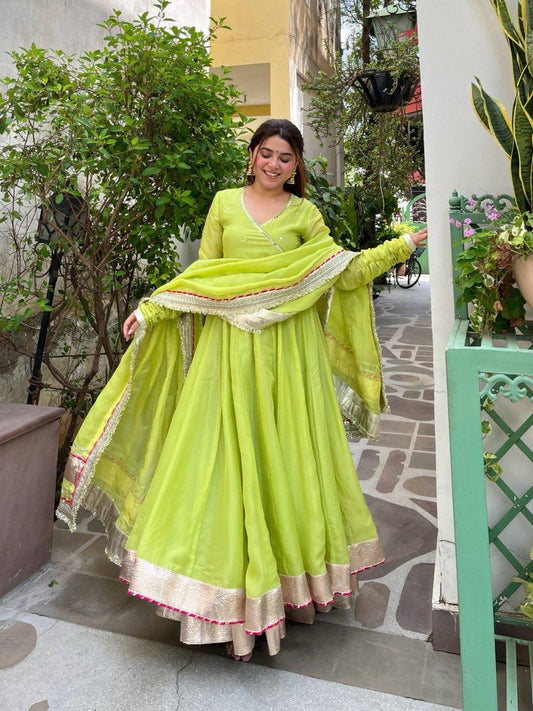 Lime Luxe Festive Anarkali Set