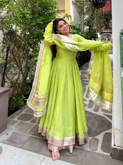 Lime Luxe Festive Anarkali Set
