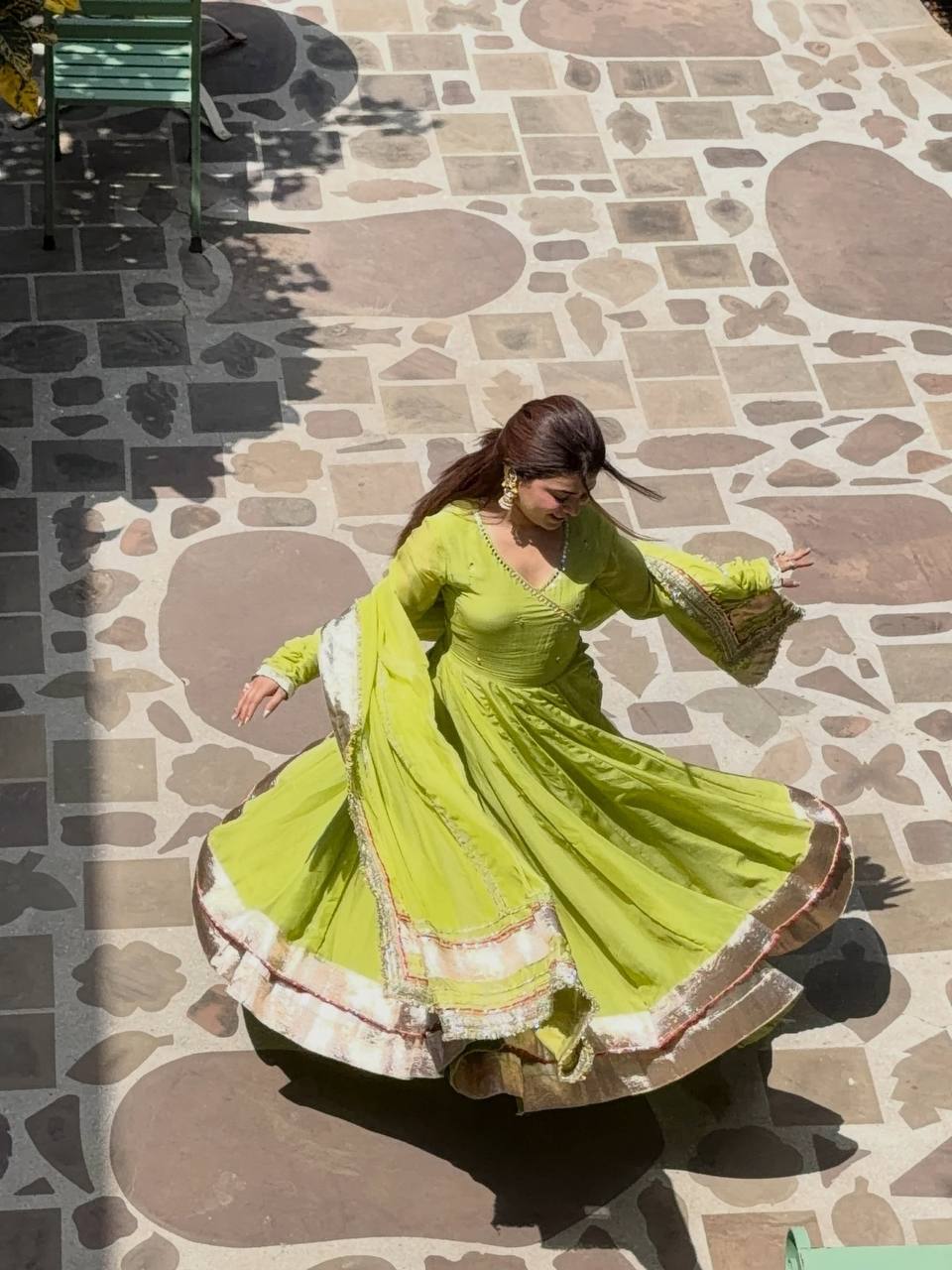 Lime Luxe Festive Anarkali Set