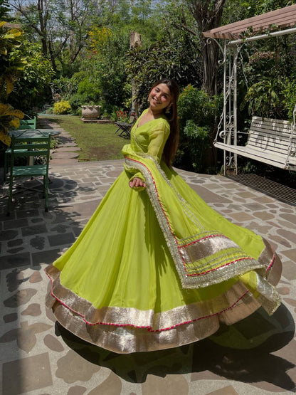 Lime Luxe Festive Anarkali Set