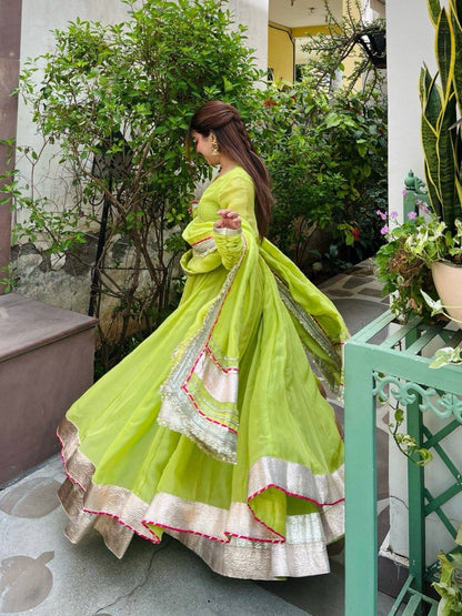 Lime Luxe Festive Anarkali Set
