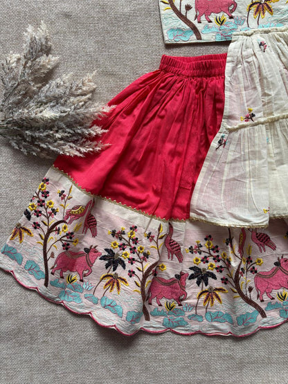 POUR KHADI LEHENGA CHOLI