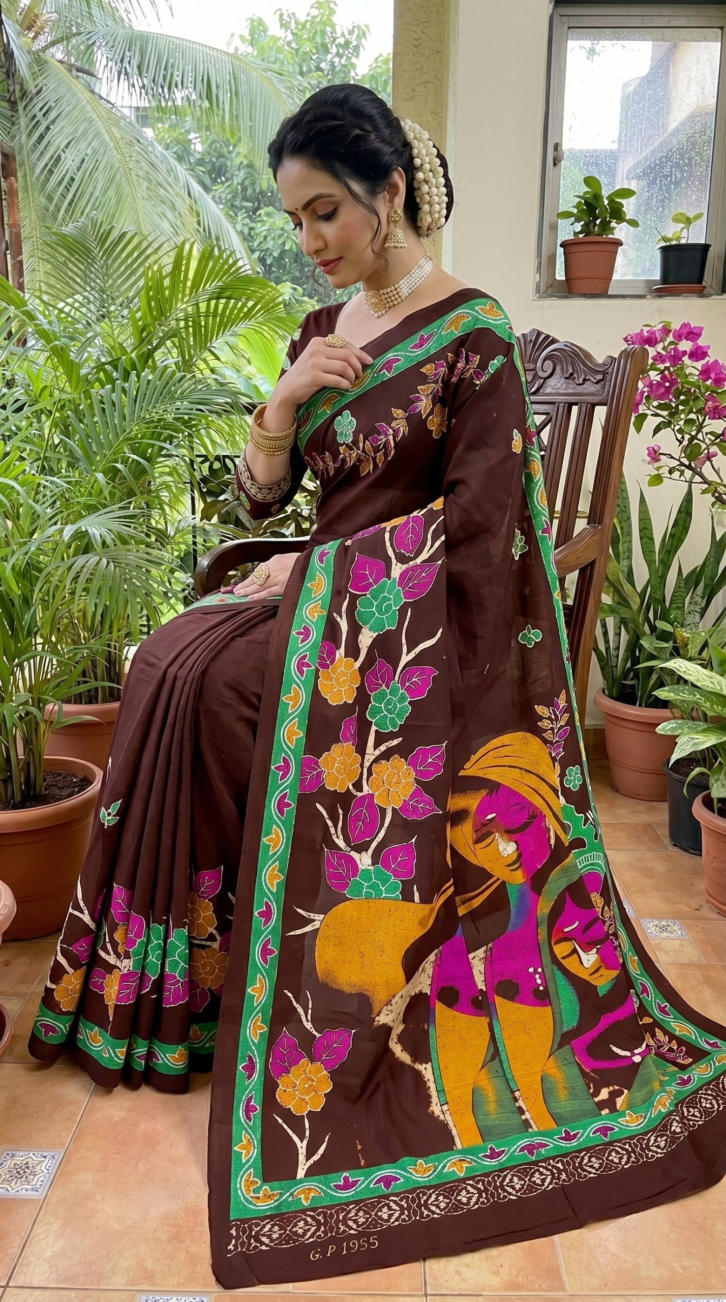 Beutiful Bagru Printed Sarees With Blouse