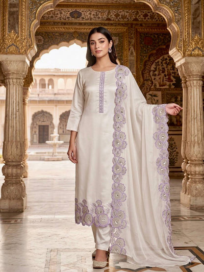 3 PIECE FANCY LONG KURTI WITH PANT AND BEAUTIFUL DUPATTA
