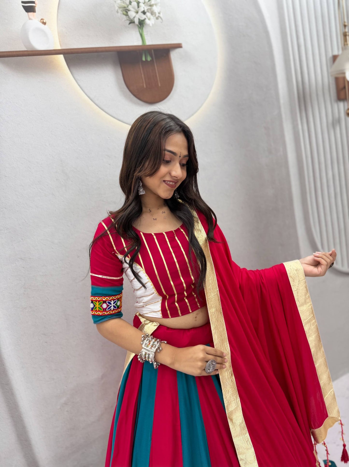 Navratri Special Lehenga choli with vintage dupatto