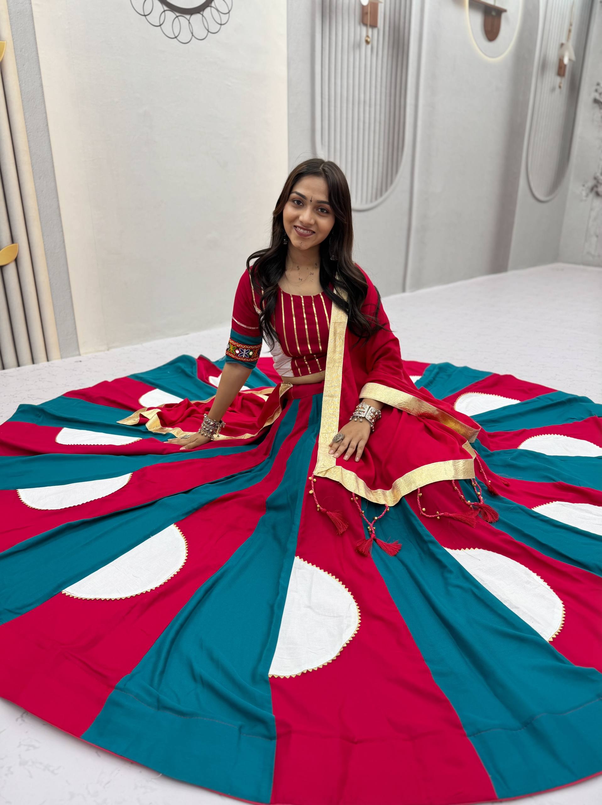 Navratri Special Lehenga choli with vintage dupatto