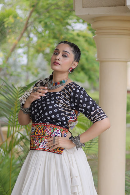 Navratri Festive vibes Are traditional and spiritual, And focus on the fun aspects of the festival, So Choose the Different colors Blouse With Lehenga For the dancing, the devotion, or the sense of our community.
