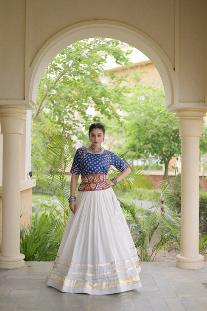 Navratri Festive vibes Are traditional and spiritual, And focus on the fun aspects of the festival, So Choose the Different colors Blouse With Lehenga For the dancing, the devotion, or the sense of our community.