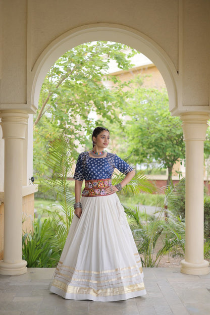 Navratri Festive vibes Are traditional and spiritual, And focus on the fun aspects of the festival, So Choose the Different colors Blouse With Lehenga For the dancing, the devotion, or the sense of our community.