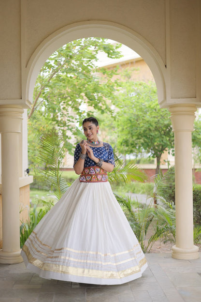Navratri Festive vibes Are traditional and spiritual, And focus on the fun aspects of the festival, So Choose the Different colors Blouse With Lehenga For the dancing, the devotion, or the sense of our community.