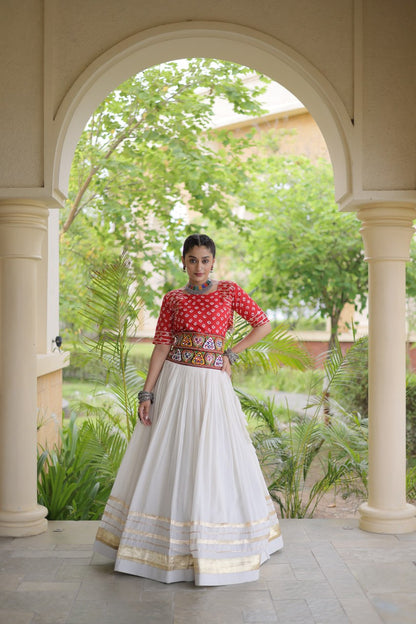 Navratri Festive vibes Are traditional and spiritual, And focus on the fun aspects of the festival, So Choose the Different colors Blouse With Lehenga For the dancing, the devotion, or the sense of our community.