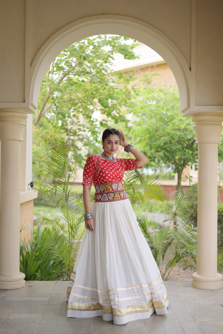 Navratri Festive vibes Are traditional and spiritual, And focus on the fun aspects of the festival, So Choose the Different colors Blouse With Lehenga For the dancing, the devotion, or the sense of our community.
