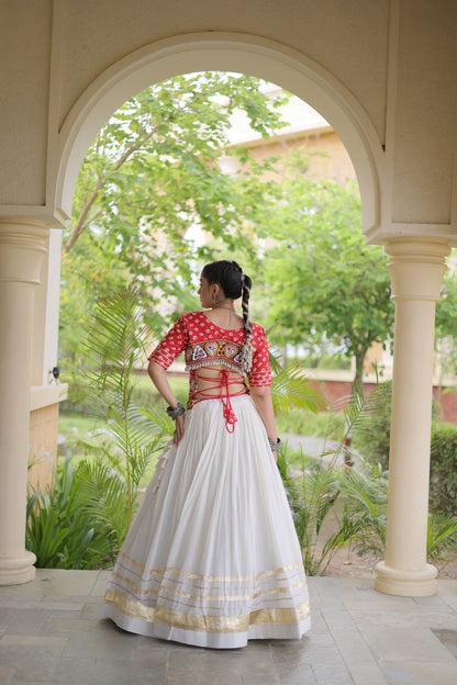 Navratri Festive vibes Are traditional and spiritual, And focus on the fun aspects of the festival, So Choose the Different colors Blouse With Lehenga For the dancing, the devotion, or the sense of our community.