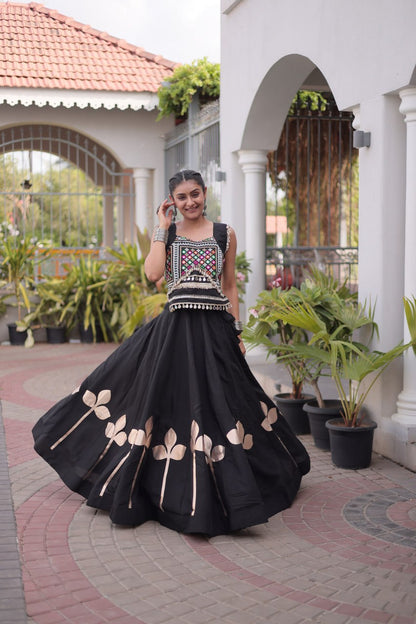 Navratri Festive vibes Are traditional and spiritual, And focus on the fun aspects of the festival, So Choose the Different colors Lehenga With Top For the dancing, the devotion, or the sense of our community.