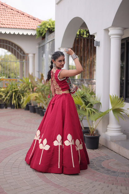 Navratri Festive vibes Are traditional and spiritual, And focus on the fun aspects of the festival, So Choose the Different colors Lehenga With Top For the dancing, the devotion, or the sense of our community.