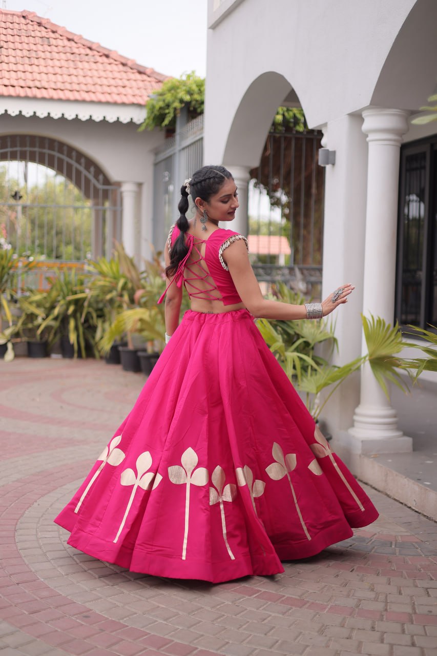 Navratri Festive vibes Are traditional and spiritual, And focus on the fun aspects of the festival, So Choose the Different colors Lehenga With Top For the dancing, the devotion, or the sense of our community.
