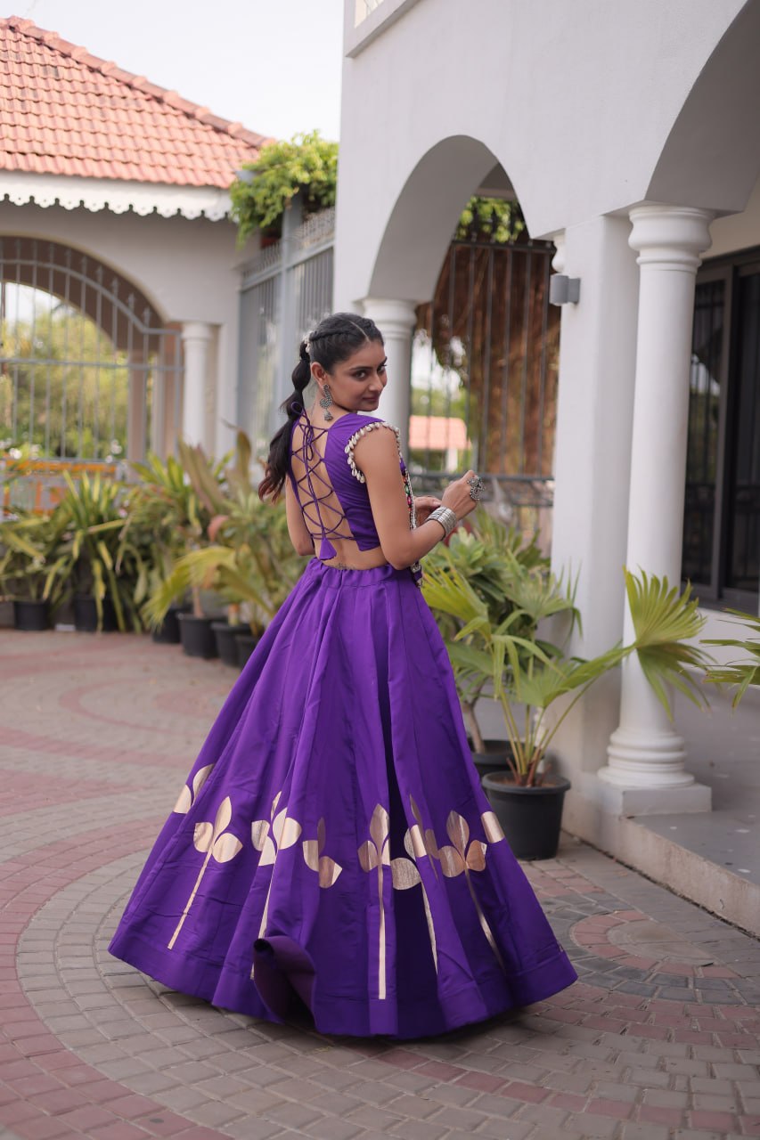 Navratri Festive vibes Are traditional and spiritual, And focus on the fun aspects of the festival, So Choose the Different colors Lehenga With Top For the dancing, the devotion, or the sense of our community.