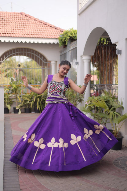 Navratri Festive vibes Are traditional and spiritual, And focus on the fun aspects of the festival, So Choose the Different colors Lehenga With Top For the dancing, the devotion, or the sense of our community.