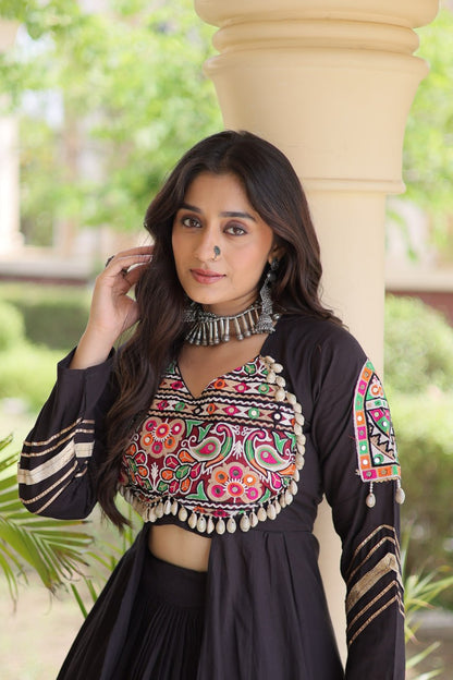 4 Variants - Heritage embroidery lehenga set with jacket Style