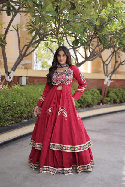 4 Variants - Heritage embroidery lehenga set with jacket Style
