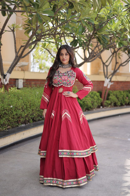 4 Variants - Heritage embroidery lehenga set with jacket Style