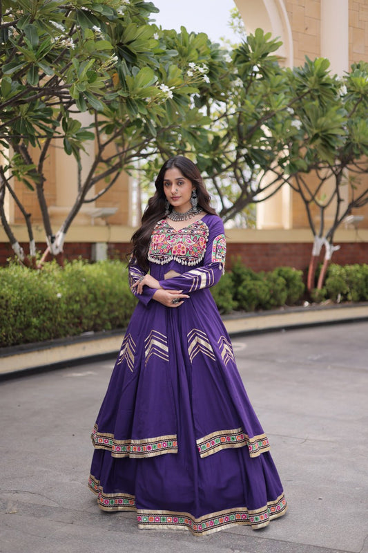 4 Variants - Heritage embroidery lehenga set with jacket Style