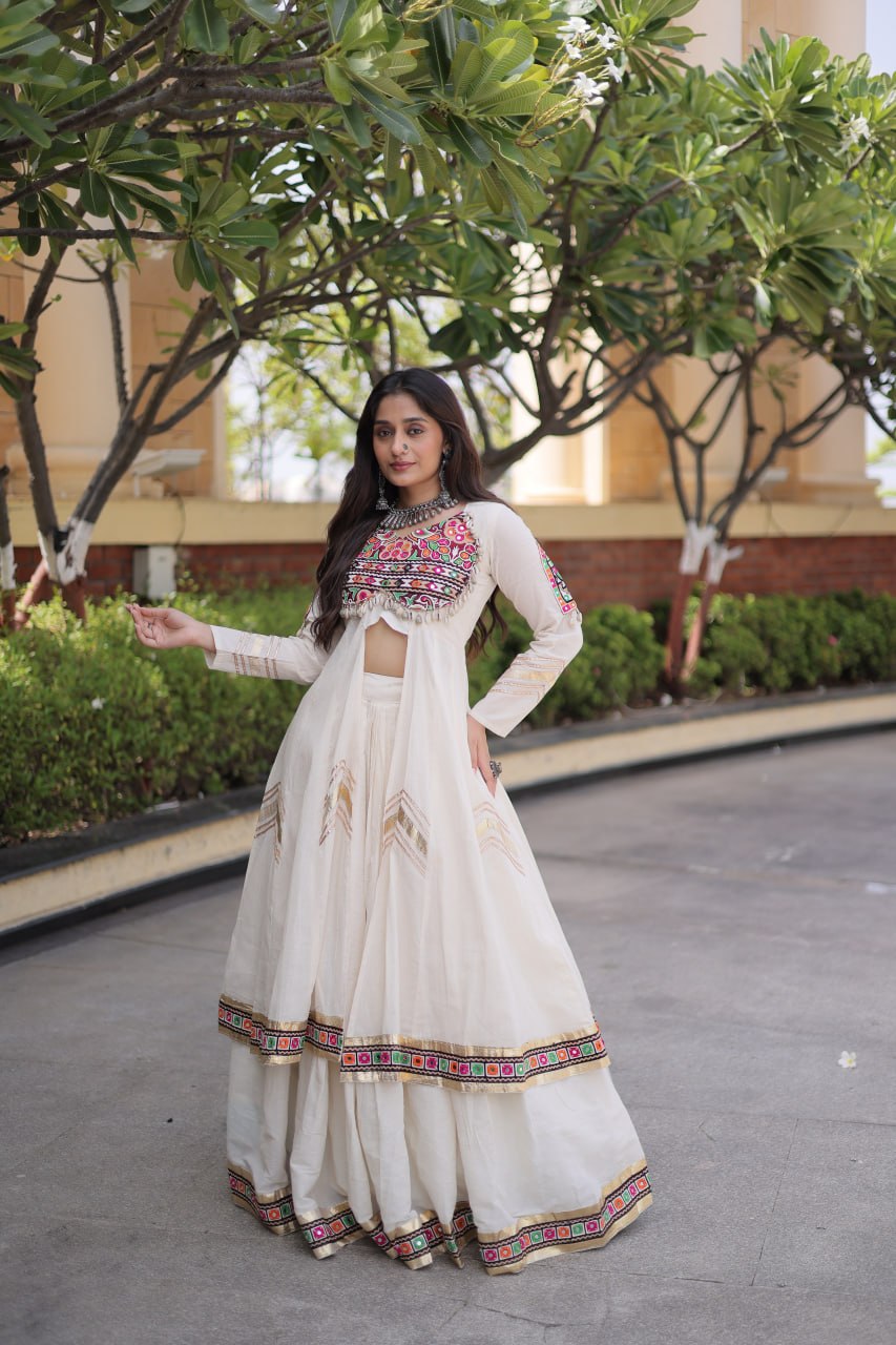 4 Variants - Heritage embroidery lehenga set with jacket Style
